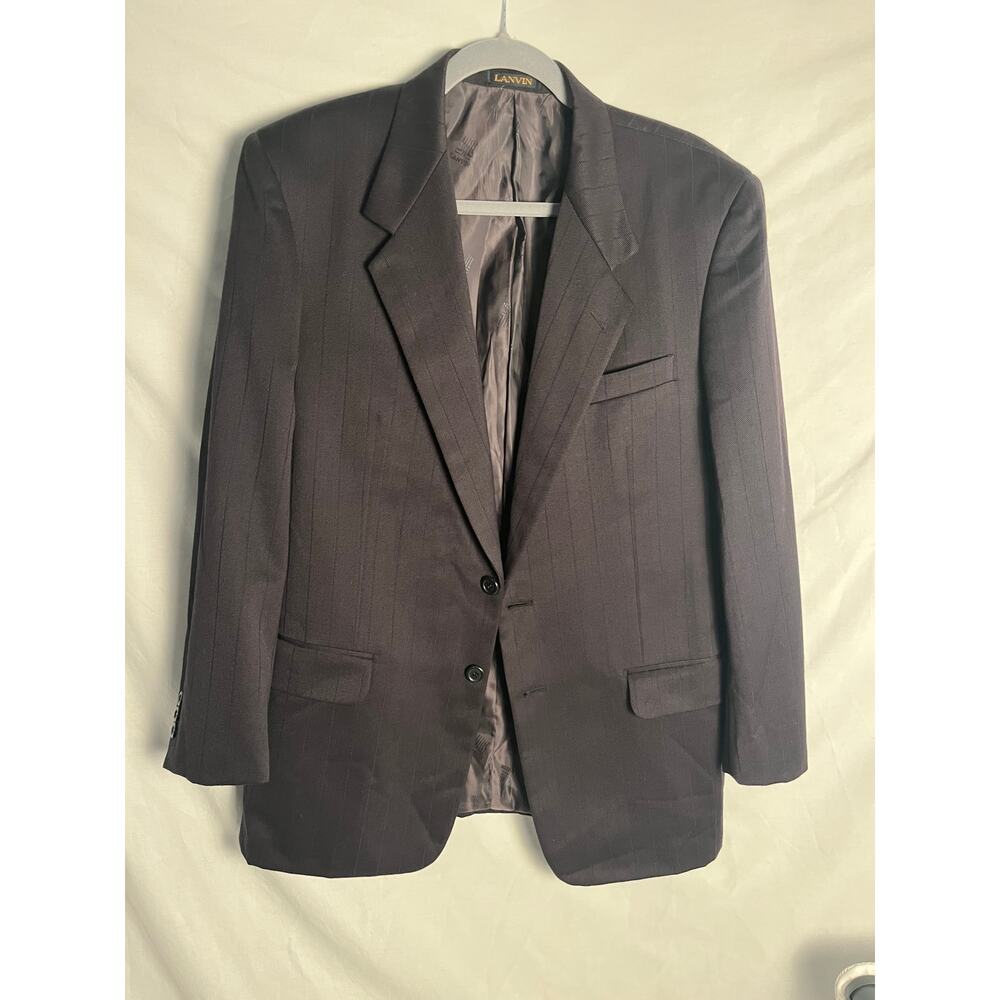Vintage Lanvin Paris Luigi Botto Wool Blazer Men’s Medium 40R Pinstripe